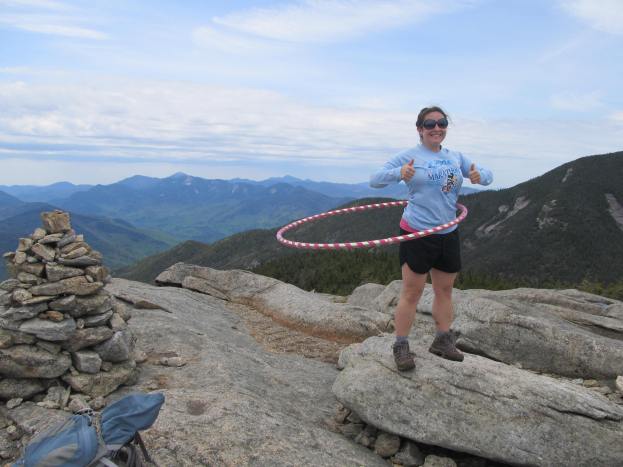Tiera and her hula-hoop, continuing the awesome tradition of hula hooping in epic places (With Giant to the right and 